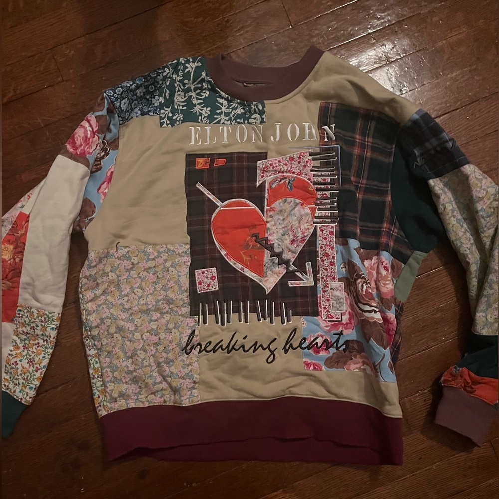 Teddy fresh Elton John patchwork crewneck